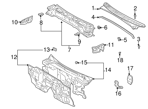 BODY/COWL for 2001 Toyota Tacoma #1