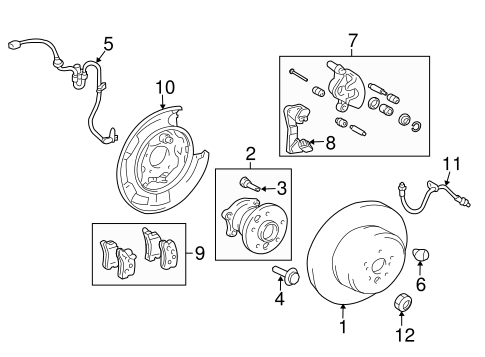 BRAKES/REAR BRAKES for 2006 Toyota Highlander #1