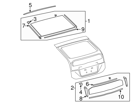 BODY/GLASS - LIFT GATE for 2010 Toyota Prius #1
