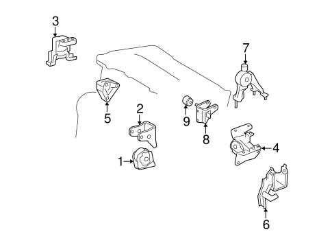 ENGINE/ENGINE & TRANS MOUNTING for 2013 Toyota Matrix #2
