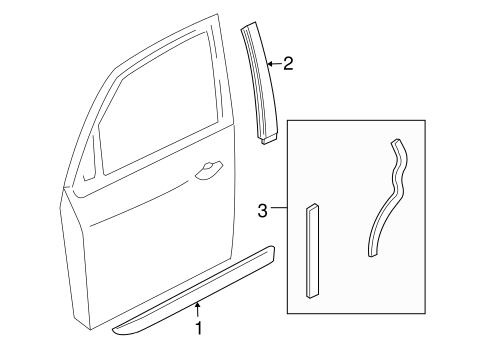 Focus EXTERIOR TRIM - FRONT DOOR