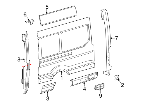 Body/Side Panel & Components for 2017 Ford Transit-350 HD #7