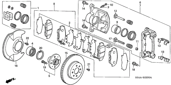 CHASSIS/FRONT BRAKE for 2004 Honda CIVIC SEDAN #1