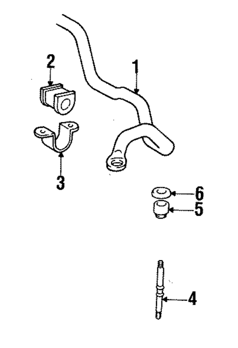 FRONT SUSPENSION/STABILIZER BAR & COMPONENTS for 1997 Toyota Tercel #1