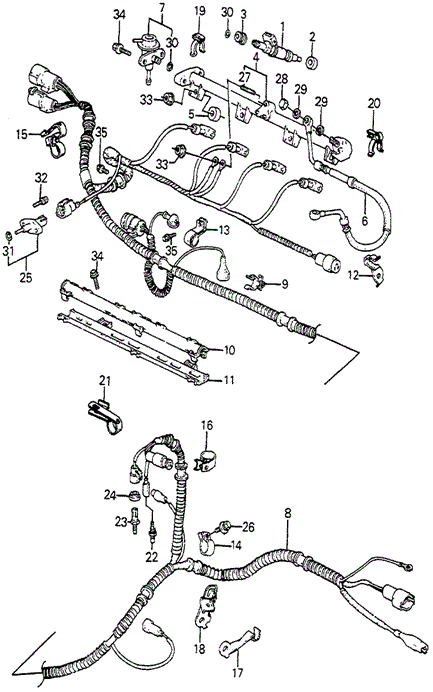 ENGINE/FUEL INJECTOR - FUEL PIPE for 1985 Honda ACCORD SEDAN #1