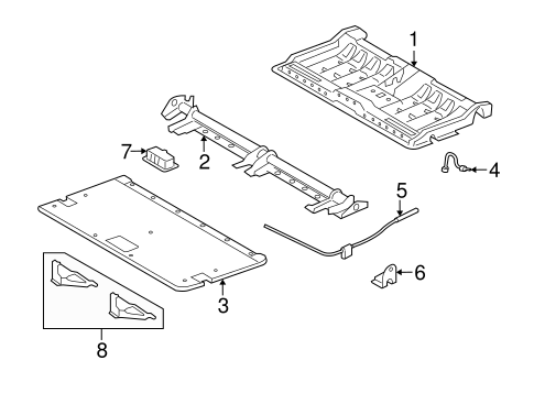 Body/Rear Seat for 2006 Ford Freestyle #5