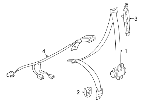 ELECTRICAL/FRONT SEAT BELTS for 2016 Toyota Tacoma #1