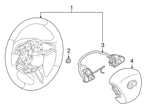 Steering Wheel & Trim for 2015 Infiniti Q50 #0