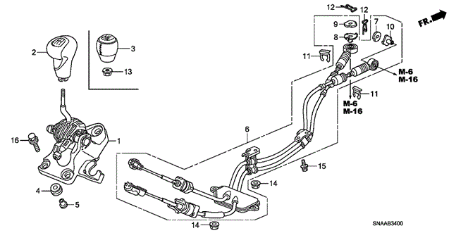 CHASSIS/SHIFT LEVER for 2009 Honda CIVIC SEDAN #1