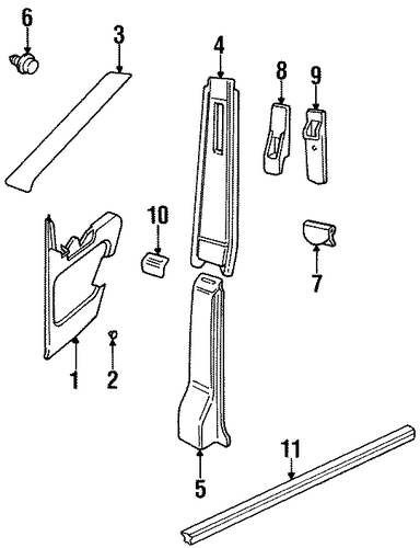 Discovery INTERIOR TRIM - PILLARS