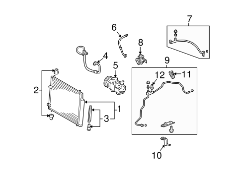HVAC/CONDENSER, COMPRESSOR & LINES for 2013 Toyota Matrix #1