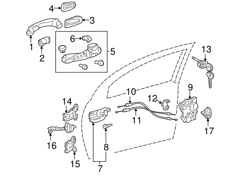 BODY/LOCK & HARDWARE for 2007 Toyota Corolla #1