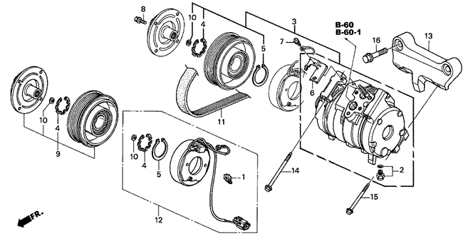 BODY / AIR CONDITIONING/A/C COMPRESSOR (L4) for 2004 Honda ACCORD SEDAN #1