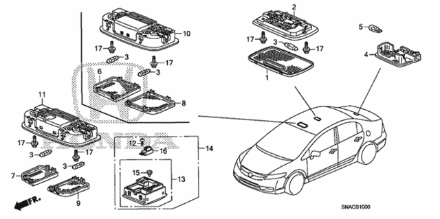 Interior Light for 2011 Honda Civic #0