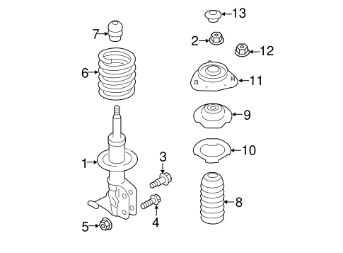 FRONT SUSPENSION/STRUTS & COMPONENTS for 2013 Scion FR-S #1