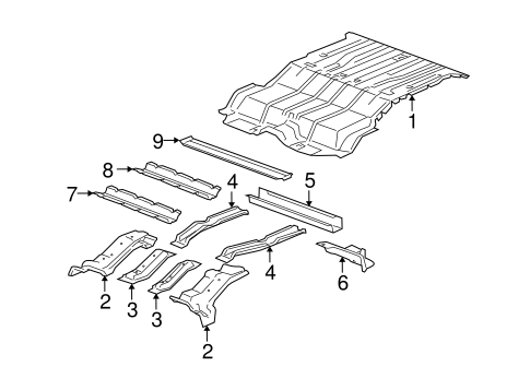 H3 REAR FLOOR & RAILS