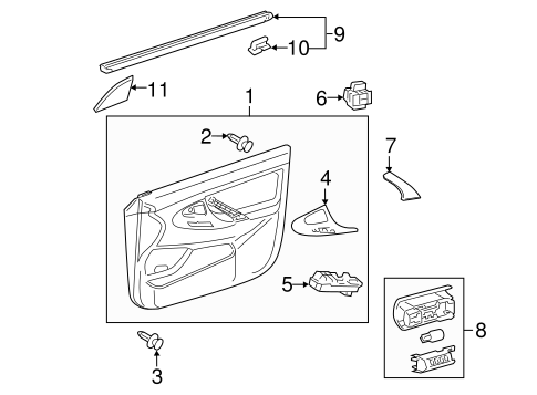 ELECTRICAL/FRONT DOOR for 2008 Toyota Camry #3