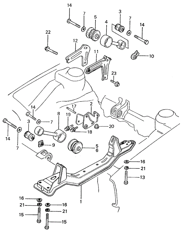 BODY / AIR CONDITIONING/TORQUE ROD - FRONT BEAM for 1982 Honda CIVIC SEDAN #1