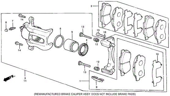 Front Brake Caliper for 1987 Honda Civic #0
