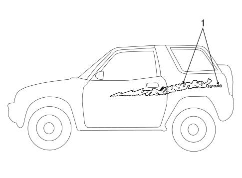 BODY/STRIPE TAPE for 1996 Toyota RAV4 #1