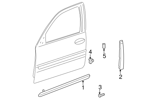 Body/Exterior Trim - Front Door for 2005 Buick LeSabre #1