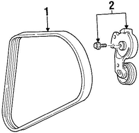 Cooling System/Belts & Pulleys for 1997 Ford Contour #1