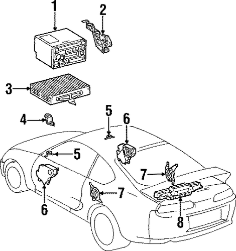 BODY/SOUND SYSTEM for 1997 Toyota Supra #1