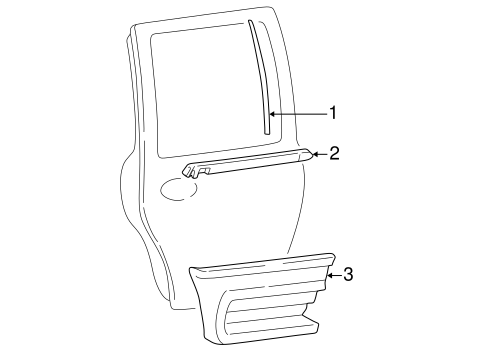 Navigator EXTERIOR TRIM - REAR DOOR