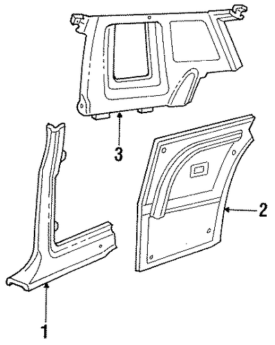 LTD Crown Victoria INTERIOR TRIM - QUARTER PANELS