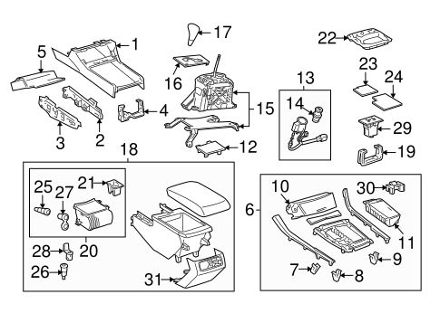 BODY/FRONT CONSOLE for 2005 Toyota Avalon #1