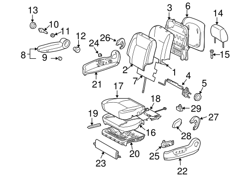 BODY/FRONT SEAT COMPONENTS for 2004 Toyota Sienna #4