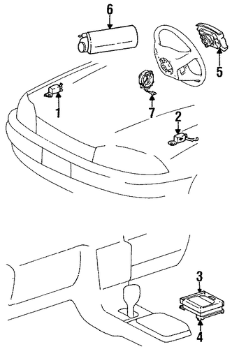 ELECTRICAL/AIR BAG COMPONENTS for 1996 Toyota Camry #1