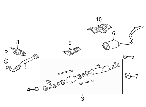 EXHAUST SYSTEM/EXHAUST COMPONENTS for 2015 Toyota Sienna #1