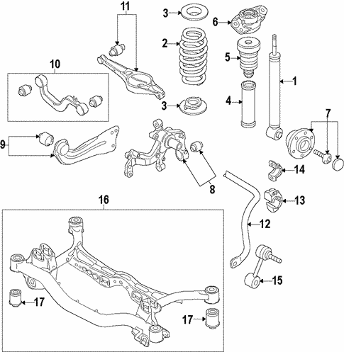 Rear Suspension for 2012 Volkswagen CC #2