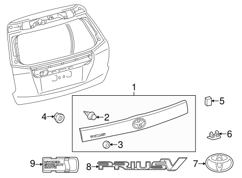 BODY/EXTERIOR TRIM - LIFT GATE for 2012 Toyota Prius V #1