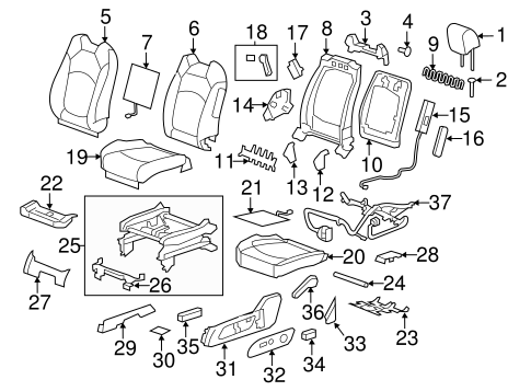 DRIVER SEAT COMPONENTS for 2012 Buick Enclave ... 2012 buick enclave wiring diagram 