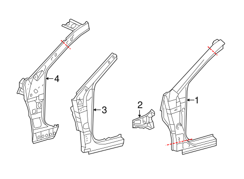 BODY/HINGE PILLAR for 2015 Toyota Camry #1