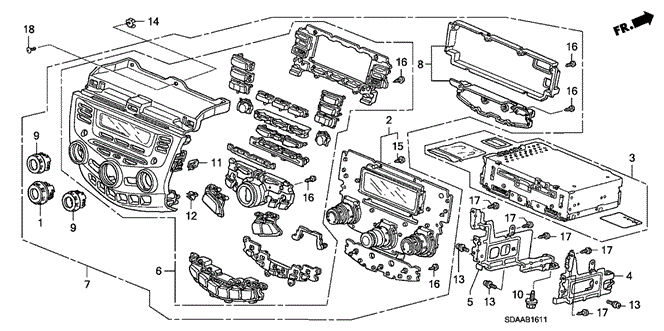 Electrical/Exhaust/Heater/Fuel/Center Module (Stanley) (Manual Air Conditioner) for 2007 Honda ACCORD SEDAN #1