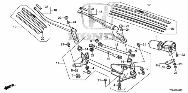 Front Windshield Wiper for 2011 Honda Accord Crosstour #0