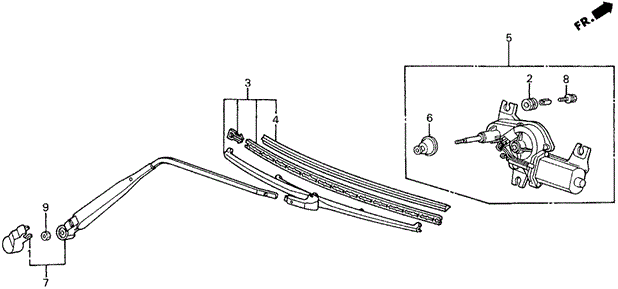 ELECTRICAL / EXHAUST / HEATER / FUEL/REAR WIPER for 1988 Honda CIVIC 5-DOOR #1