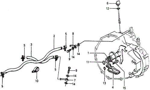 TRANSMISSION - HONDAMATIC/AT OIL COOLER HOSE - OIL STRAINER for 1978 Honda ACCORD HATCHBACK #1