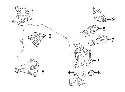 ENGINE/ENGINE & TRANS MOUNTING for 2009 Scion xD #2