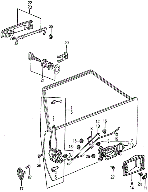 BODY / AIR CONDITIONING/DOOR LOCK 3DR for 1983 Honda ACCORD HATCHBACK #1