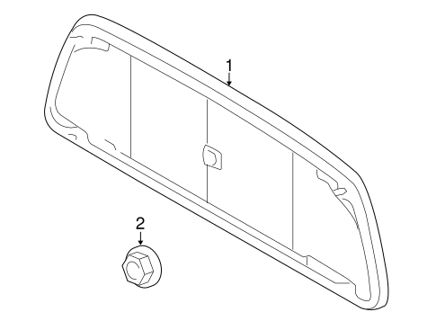 BODY/GLASS & HARDWARE - BACK for 2009 Toyota Tacoma #1