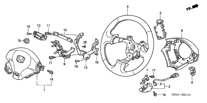 CHASSIS/STEERING WHEEL (SRS) for 2003 Honda CIVIC HATCHBACK #1