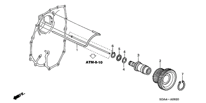 TRANSMISSION - AUTOMATIC/AT IDLE SHAFT (L4) for 2006 Honda ACCORD SEDAN #1