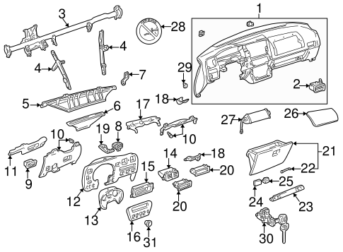 BODY/INSTRUMENT PANEL for 1996 Toyota RAV4 #1