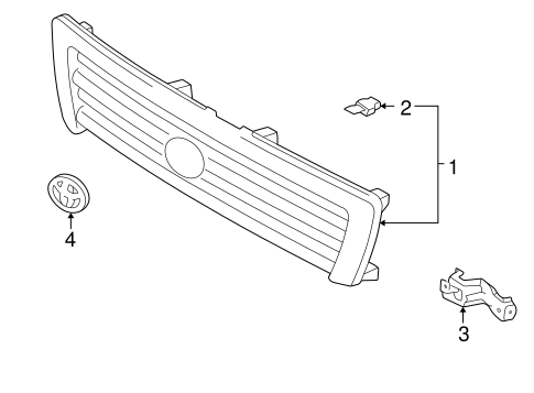 BODY/GRILLE & COMPONENTS for 2000 Toyota Tacoma #1