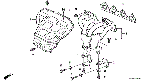 ENGINE/EXHAUST MANIFOLD (3) for 1999 Honda CIVIC SEDAN #1