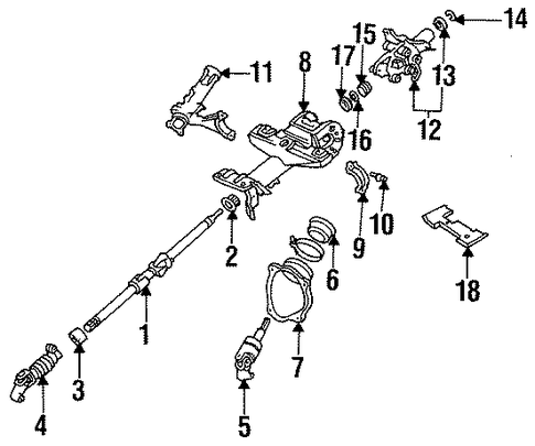 STEERING/SHAFT & INTERNAL COMPONENTS for 1996 Toyota Celica #1